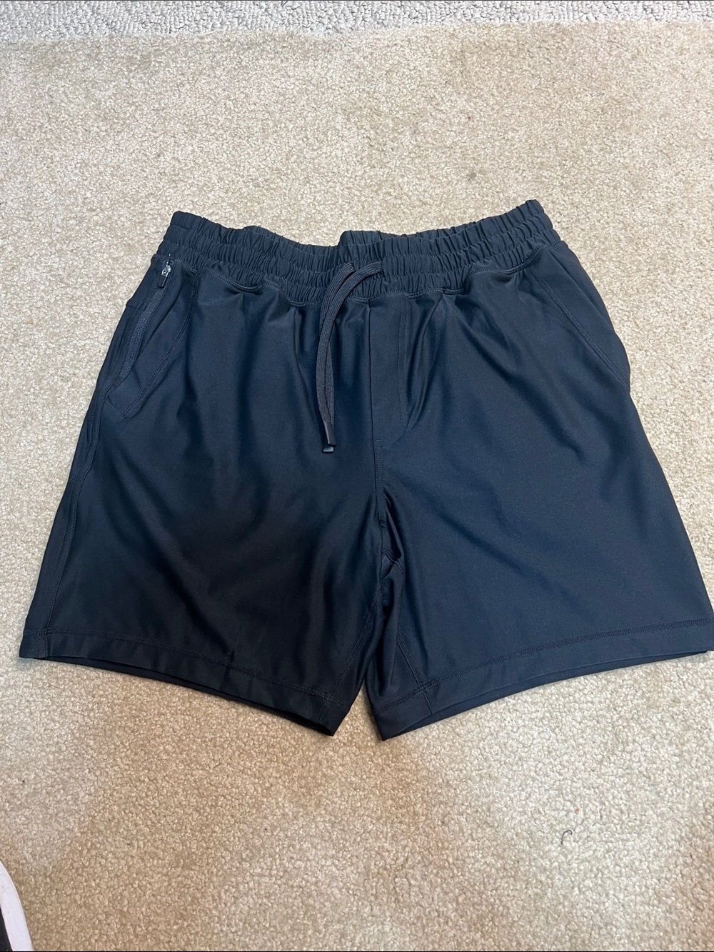 90 Degree by Reflex Black Athletic Shorts M/L Zip Pockets